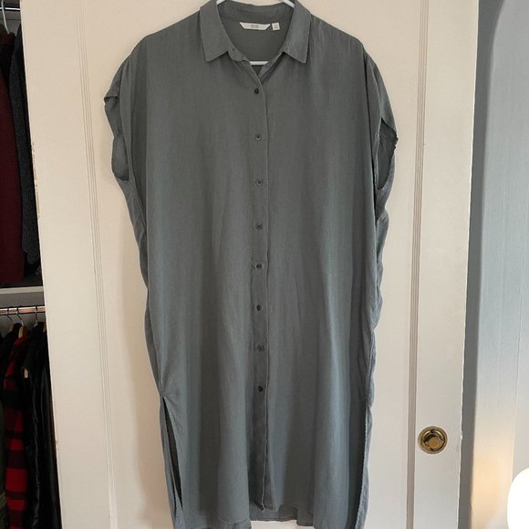 Uniqlo Tops - Uniqlo Cotton/Linen blend shirt dress